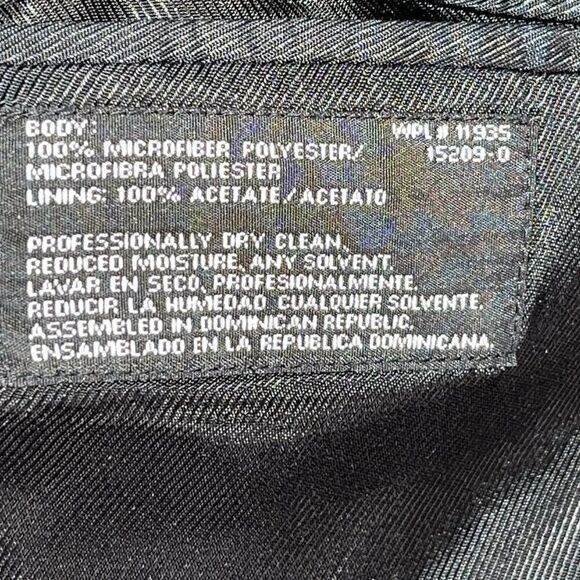 J. Ferrar Classic Fit 44 Regular Mens Sport Coat Jacket Black - Picture 5 of 6